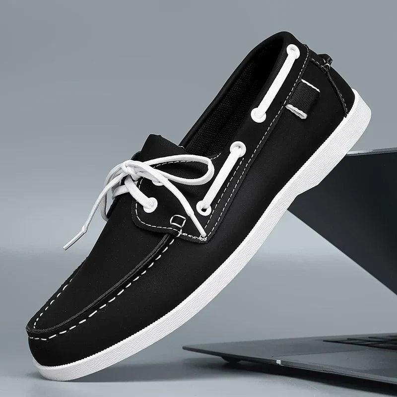 Chaussures de bateau en cuir - Leno