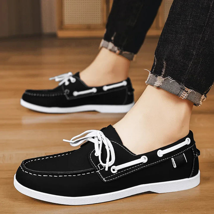 Chaussures de bateau en cuir - Leno