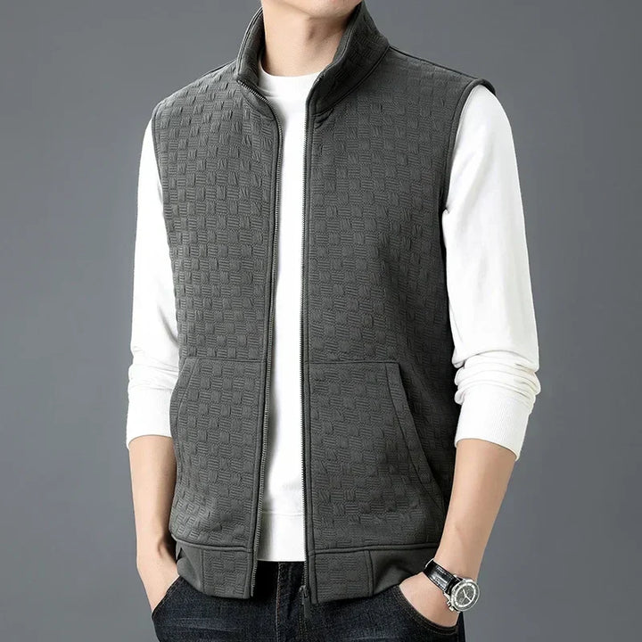 Gilet sans manches en tissu zippé pour homme - Lauffy