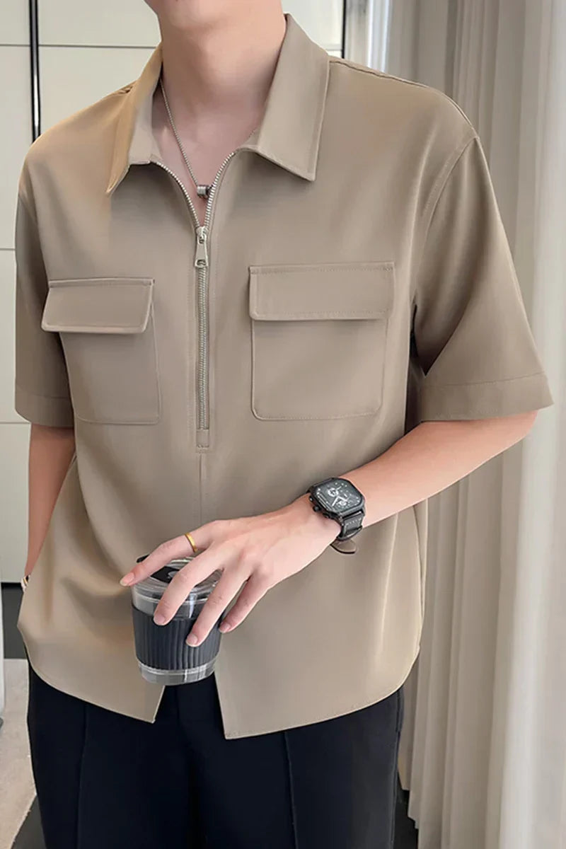 Veste d'extérieur de haute qualité pour hommes avec fermeture éclair