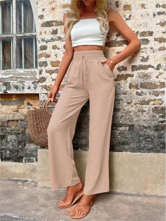 Karely - Pantalon ample taille haute