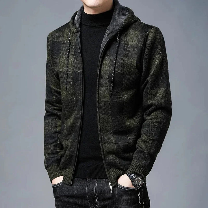 Veste à capuche à carreaux pour hommes - Sam