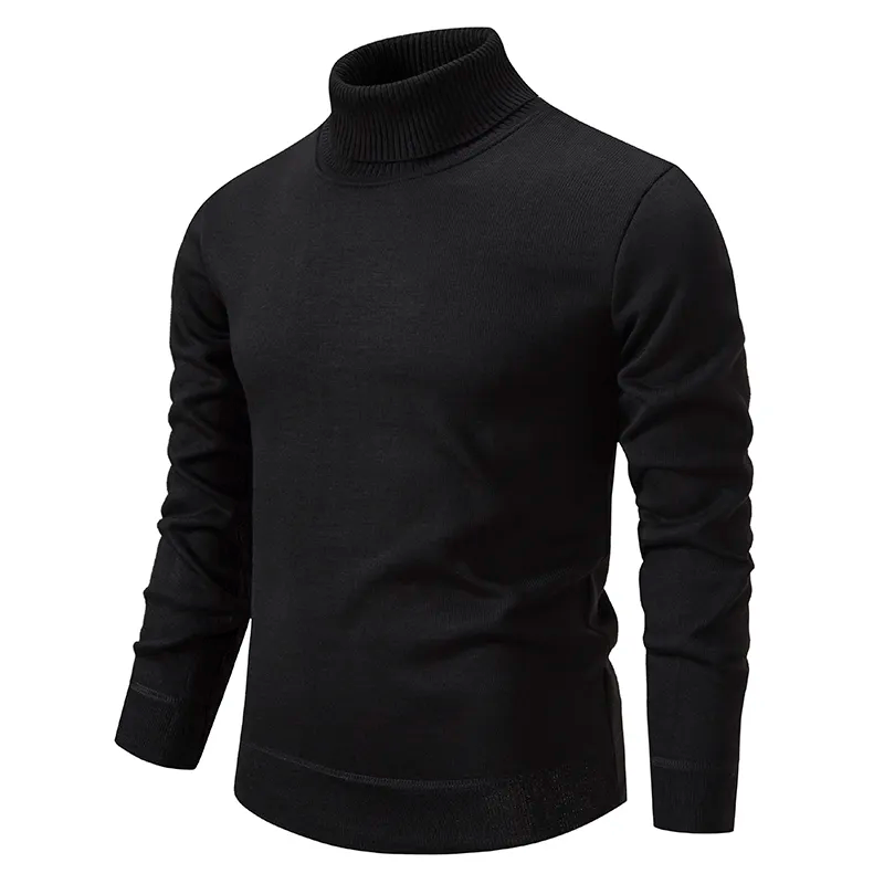 Pull à col roulé en maille douce pour hommes - Idris