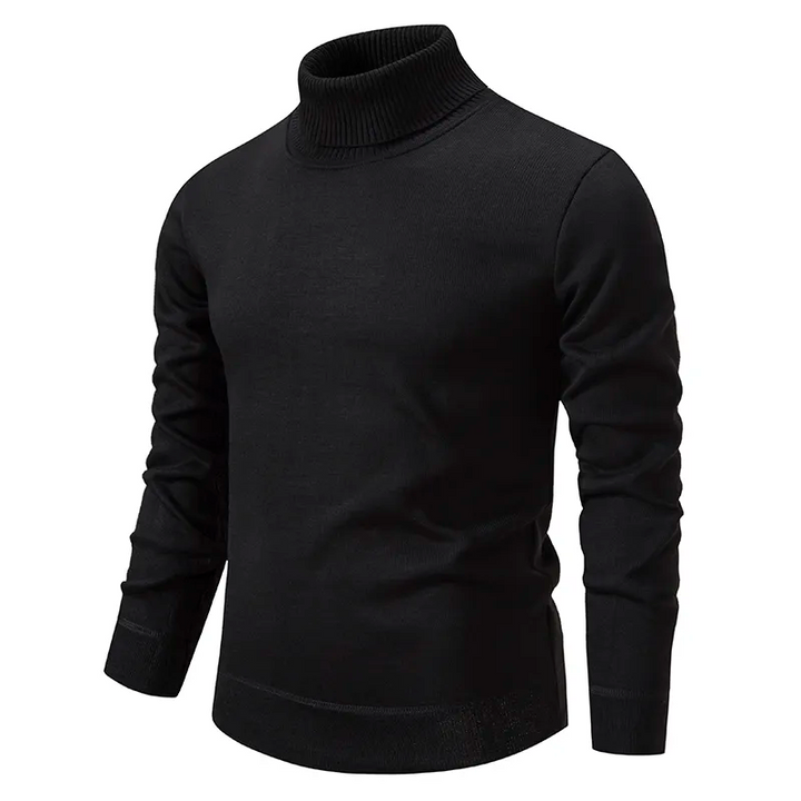 Pull à col roulé en maille douce pour hommes - Idris