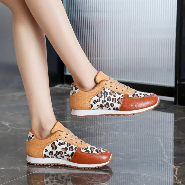 Sneaker à empiècement léopard - Lana