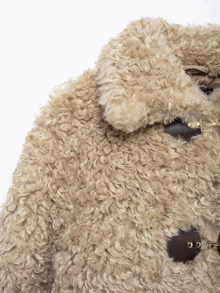 Veste teddy pour femme avec fermeture à boucle - Keren