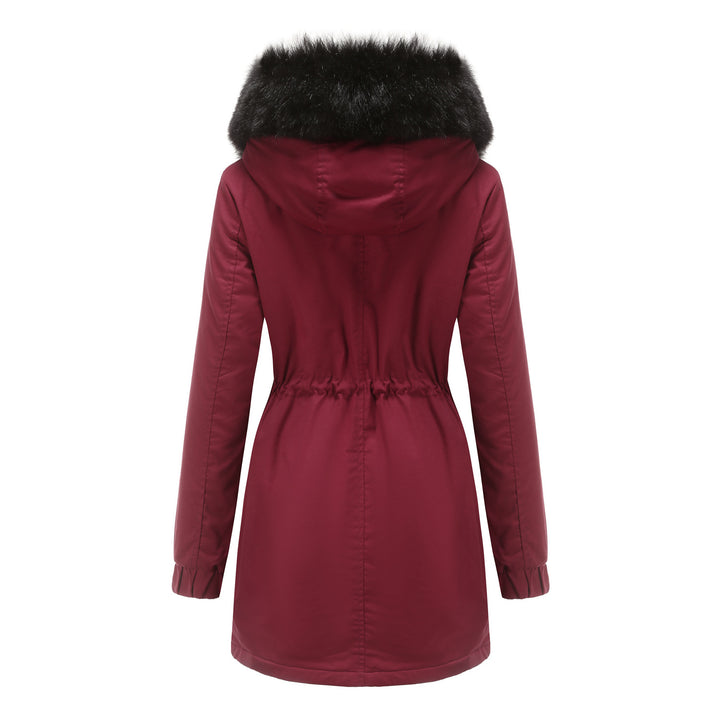 Sara - Manteau Parka Femme Mi-long avec Col en Fourrure Chic