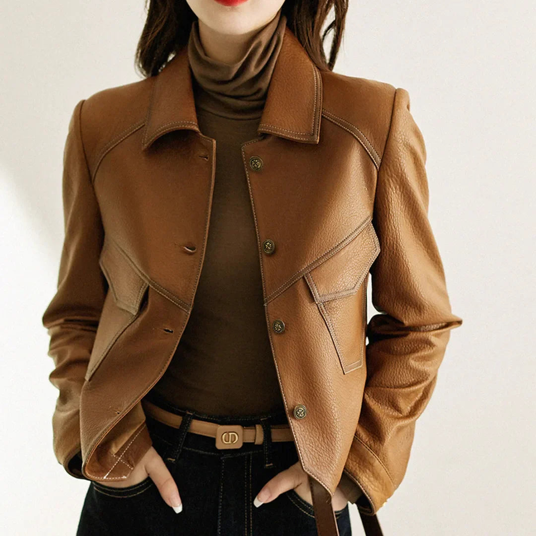 Veste en cuir élégante - Silvana