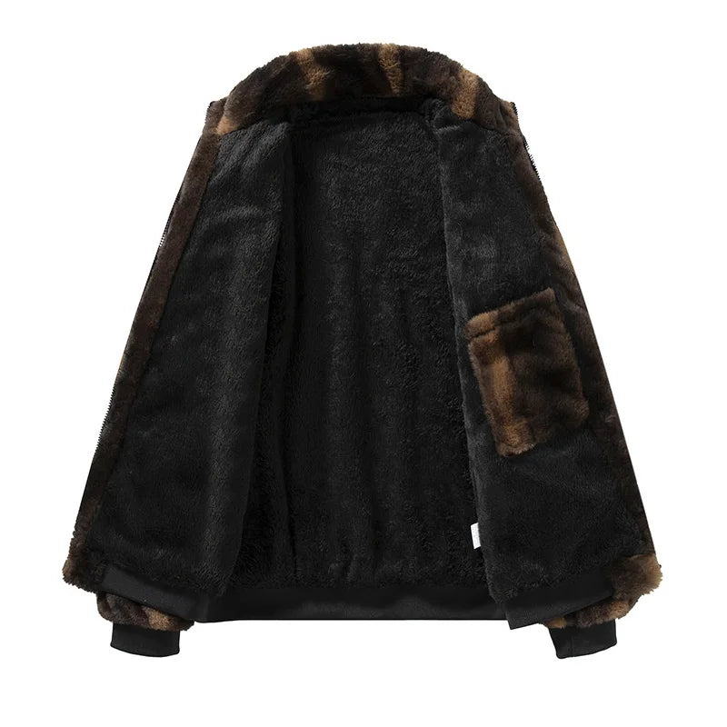 Veste en fourrure synthétique pour homme style luxe - Eryon