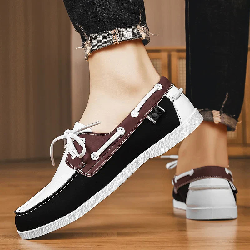 Chaussures de bateau en cuir - Leno