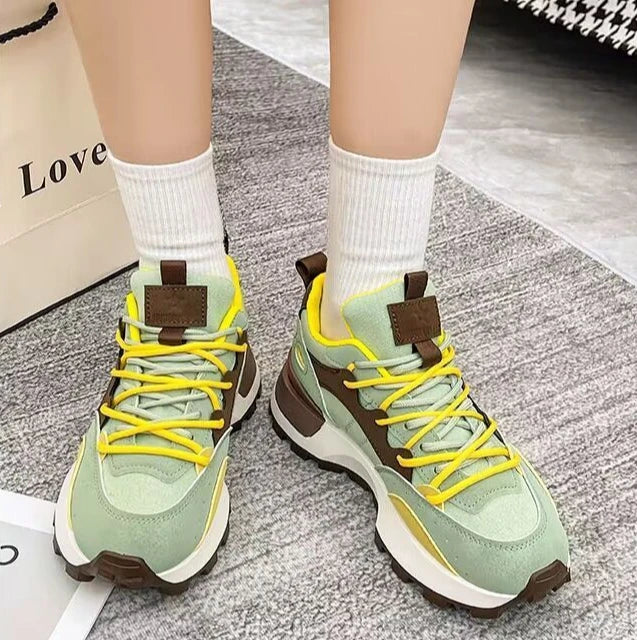 Debby - Baskets stylées pour femmes au design color block très confortable