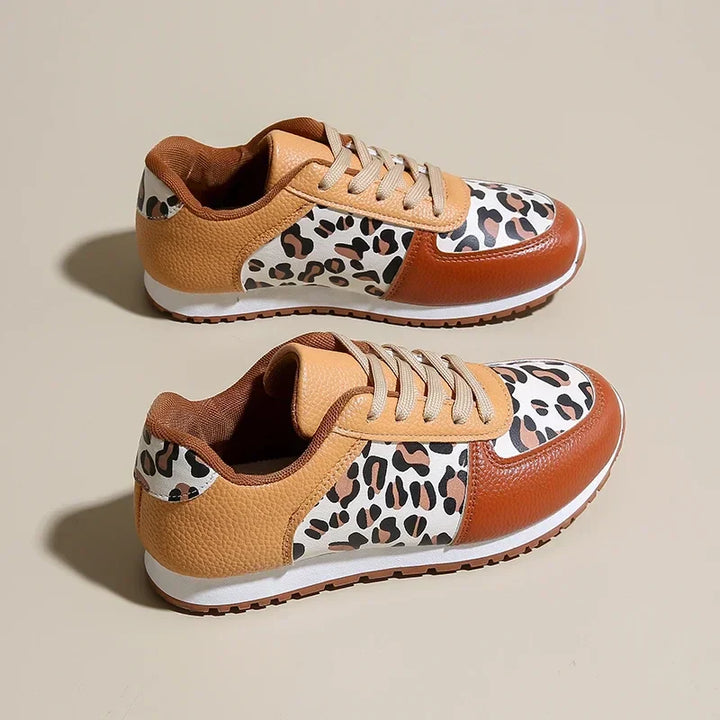 Sneaker à empiècement léopard - Lana