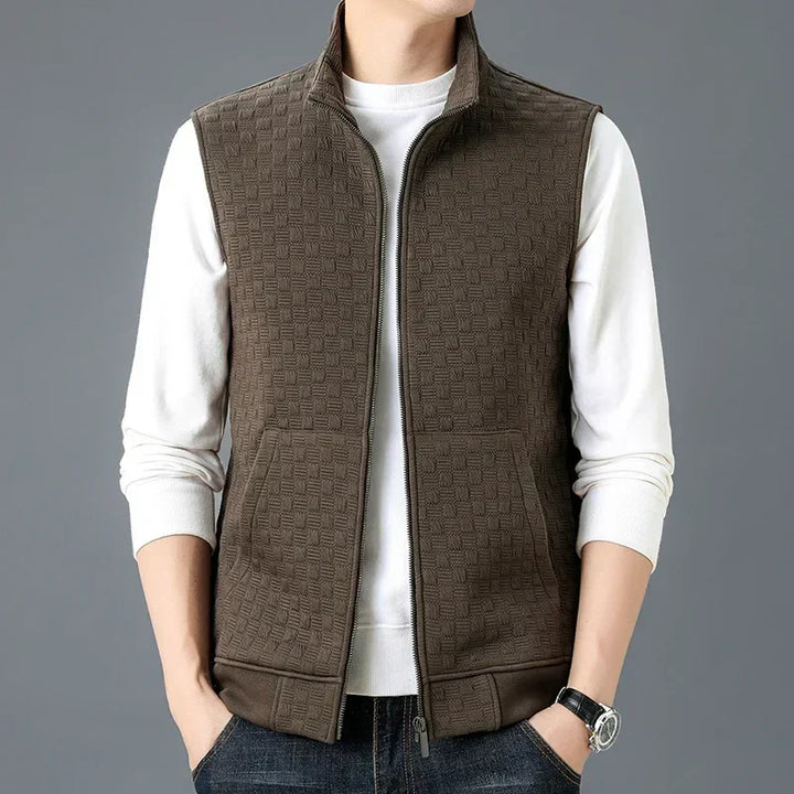 Gilet sans manches en tissu zippé pour homme - Lauffy