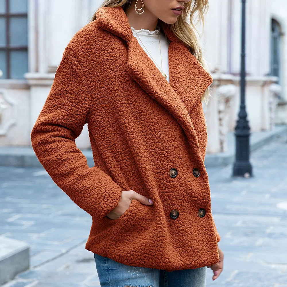 Manteau décontracté en peau de mouton pour femmes - Julieta