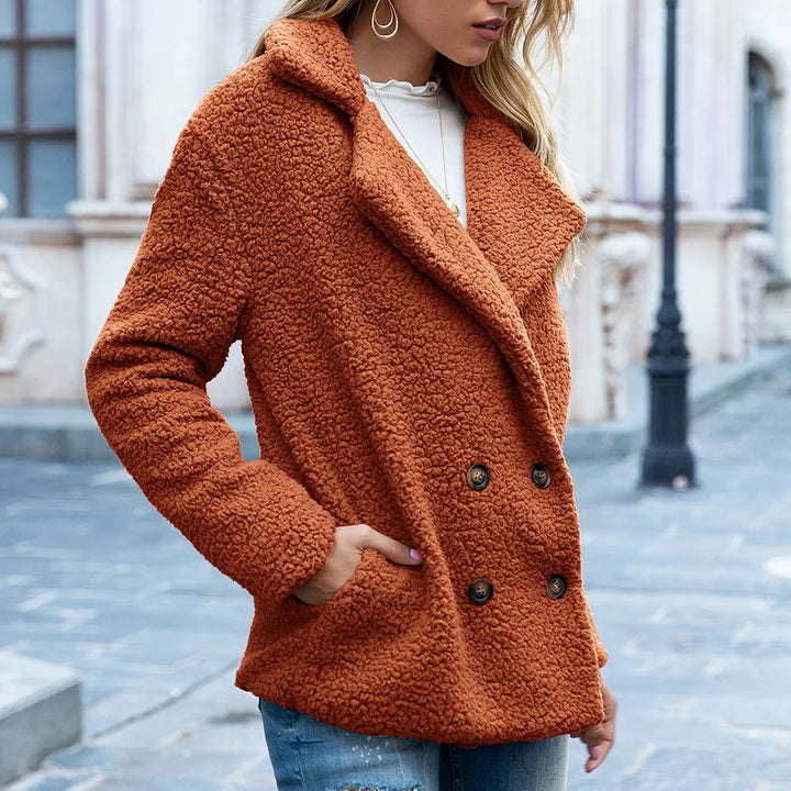 Manteau décontracté en peau de mouton pour femmes - Julieta