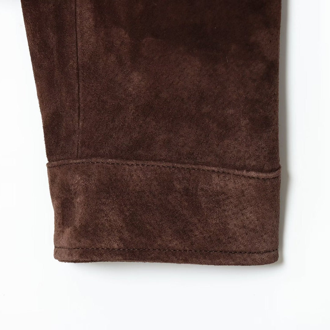 Veste en daim pour femme avec poches sur le devant - Mireane