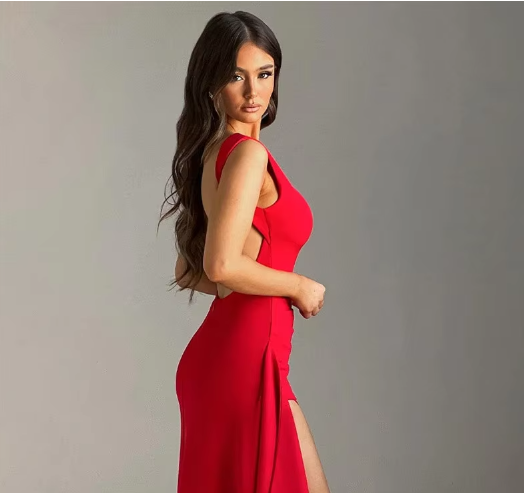 Victoria - Robe flatteuse avec fente haute