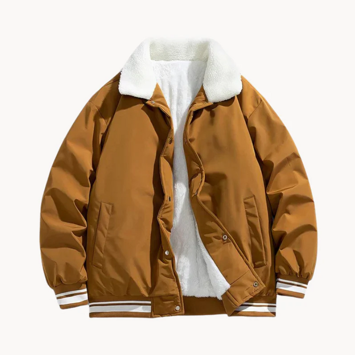 Heiko - Veste d'hiver chaude pour hommes avec col sherpa