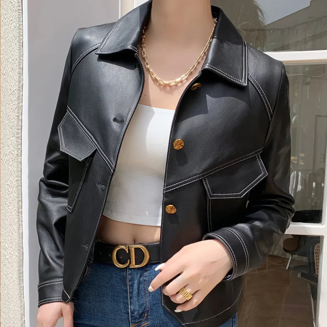 Veste en cuir élégante - Silvana