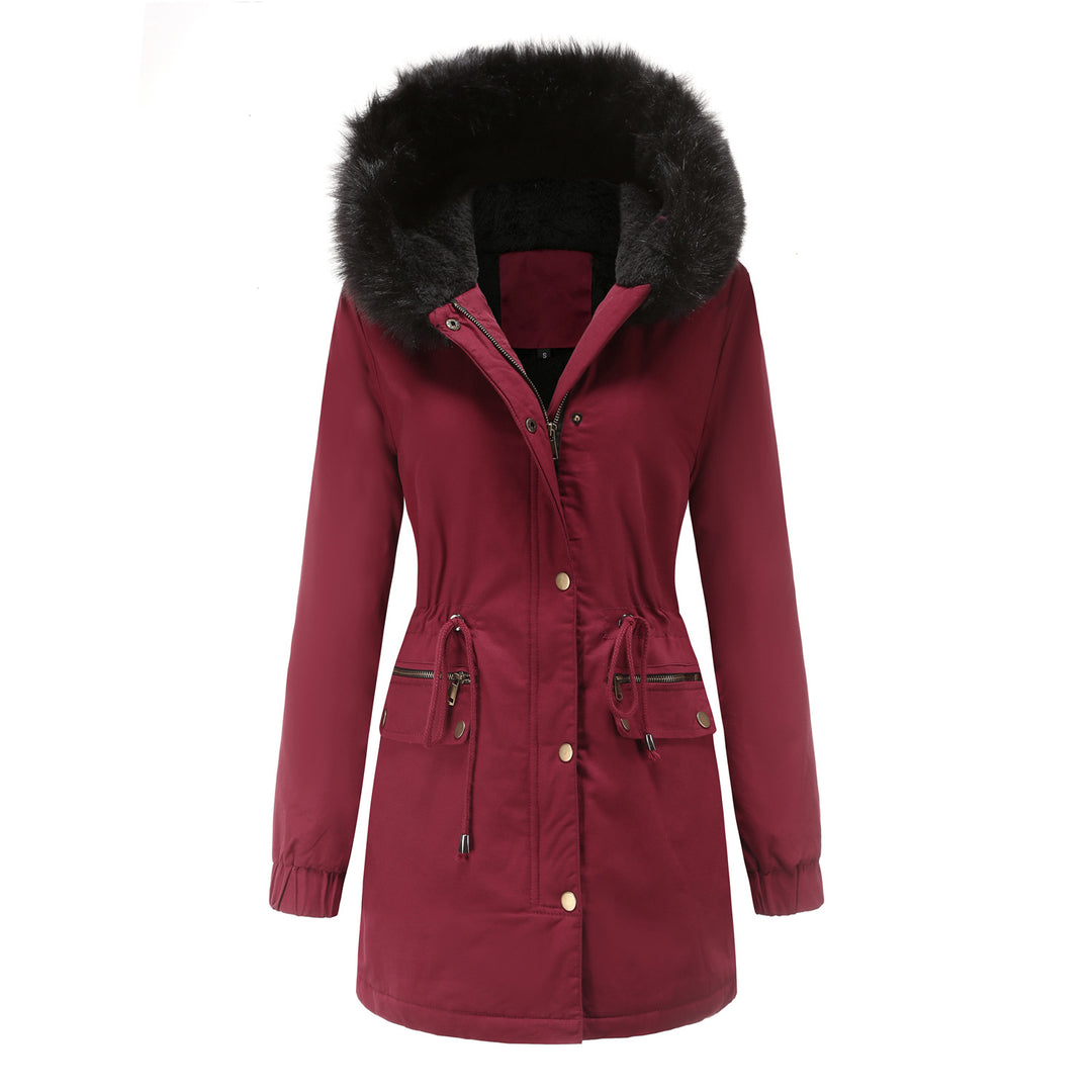 Sara - Manteau Parka Femme Mi-long avec Col en Fourrure Chic