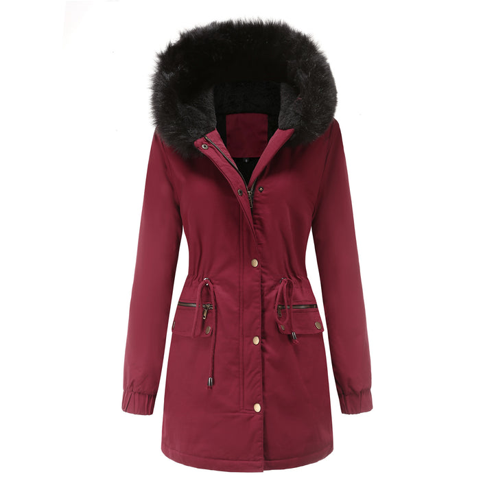 Sara - Manteau Parka Femme Mi-long avec Col en Fourrure Chic