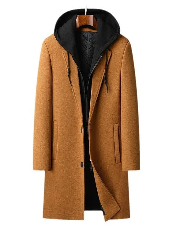 Manteau long avec capuchon détachable pour hommes - Alfred