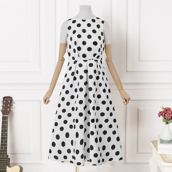 Bianca - Robe midi à pois