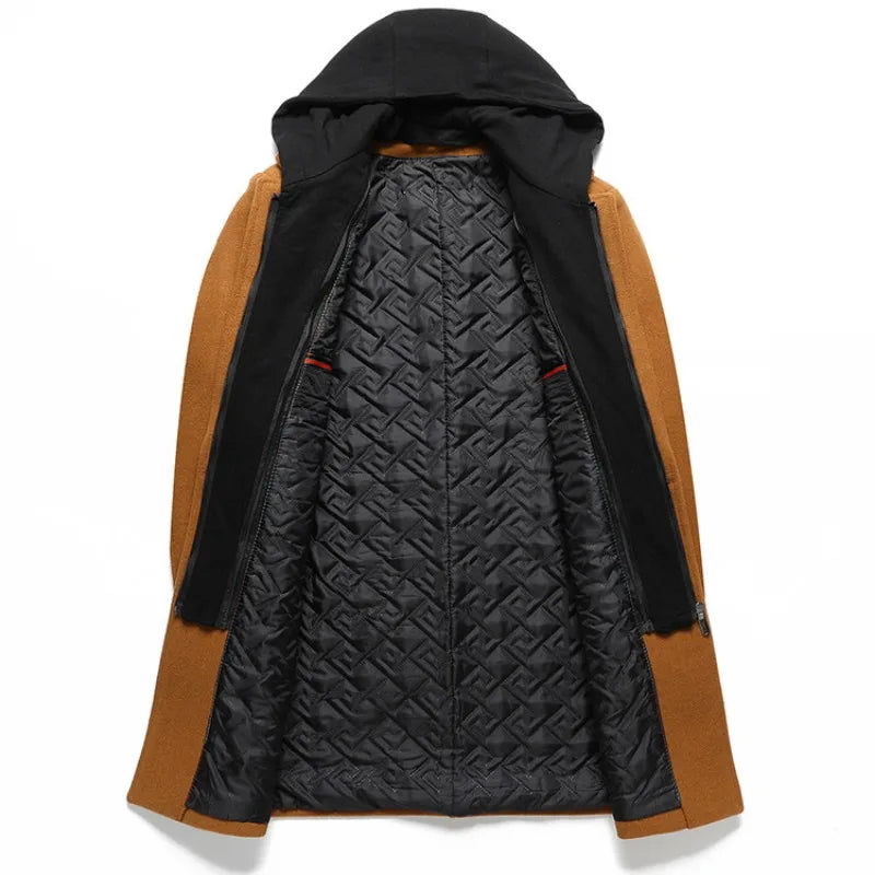 Manteau long avec capuchon détachable pour hommes - Alfred