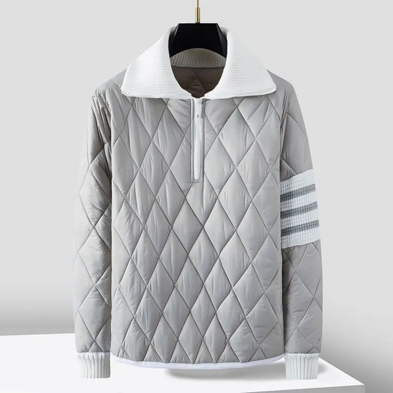 Sweat-shirt zippé matelassé pour hommes - Adam