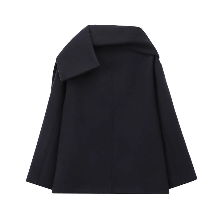 Manteau pour femme de style français avec col enveloppant - Nèora