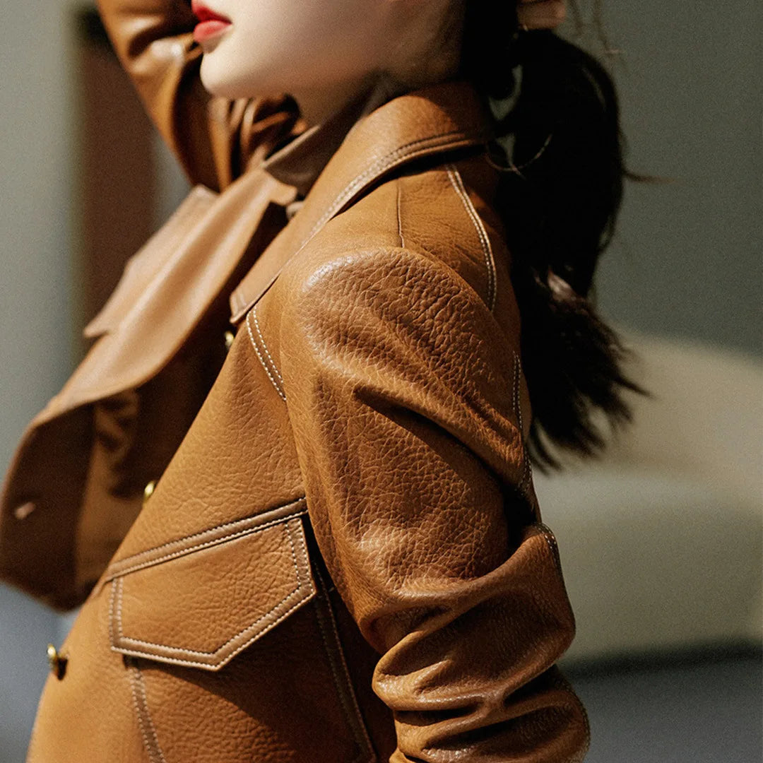 Veste en cuir élégante - Silvana