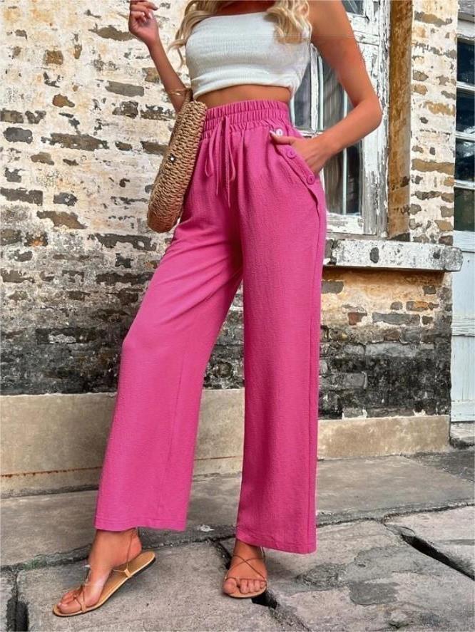 Karely - Pantalon ample taille haute