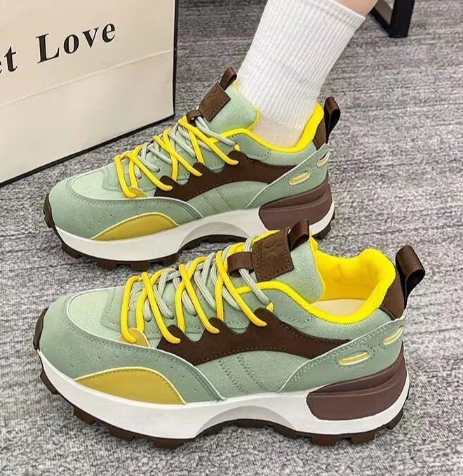 Debby - Baskets stylées pour femmes au design color block très confortable