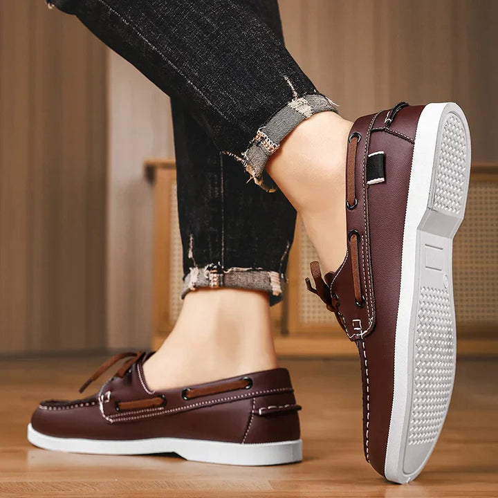 Chaussures de bateau en cuir - Leno