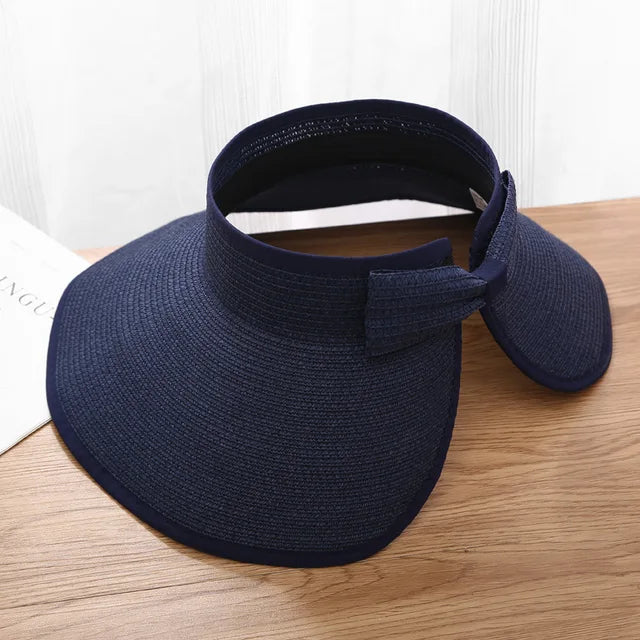 Chapeau de paille d'été pour femme mode pliable