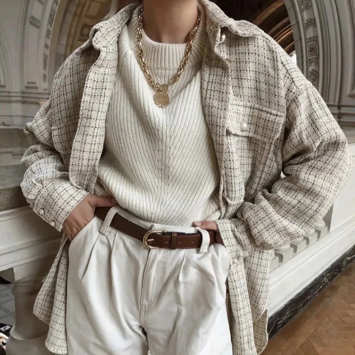 Carole - Manteau pour femmes avec boutons en perles