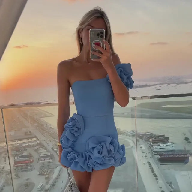 Melody - Robe à épaules simples avec volants
