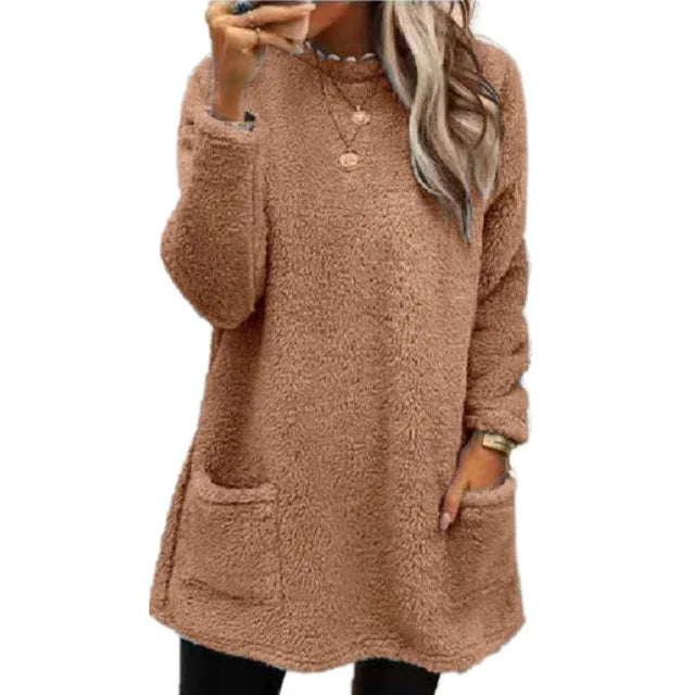Karina - Confortable pull en polaire avec détail de boutons