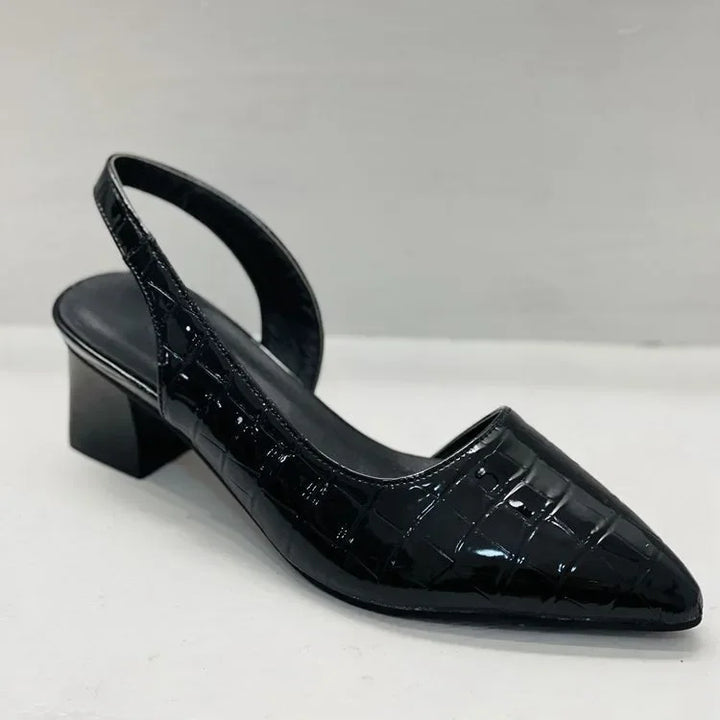 Zarrah - Escarpins à talon bloc pour femme avec motif crocodile
