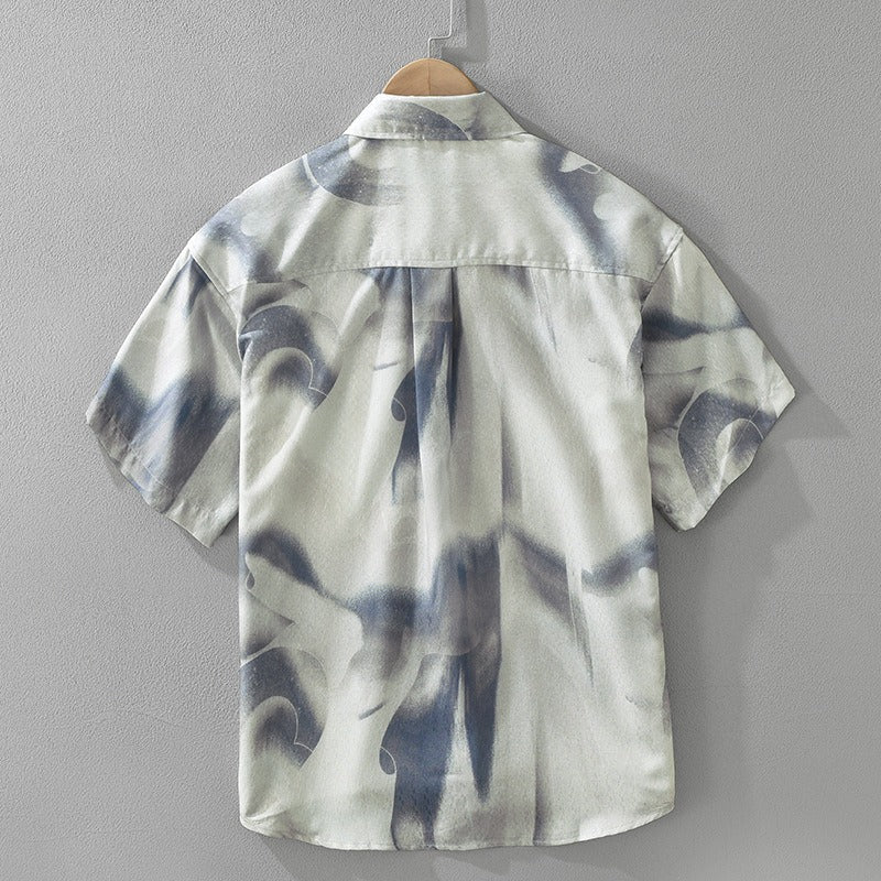 Chemise décontractée pour hommes, imprimé abstrait, coupe régulière - Mateo
