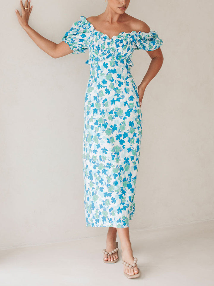 Mae - Robe midi estivale fraîche à motifs floraux