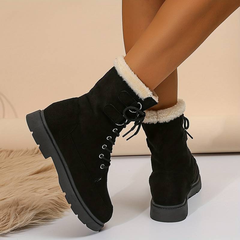 Bottes de neige pour femmes avec design unicolore