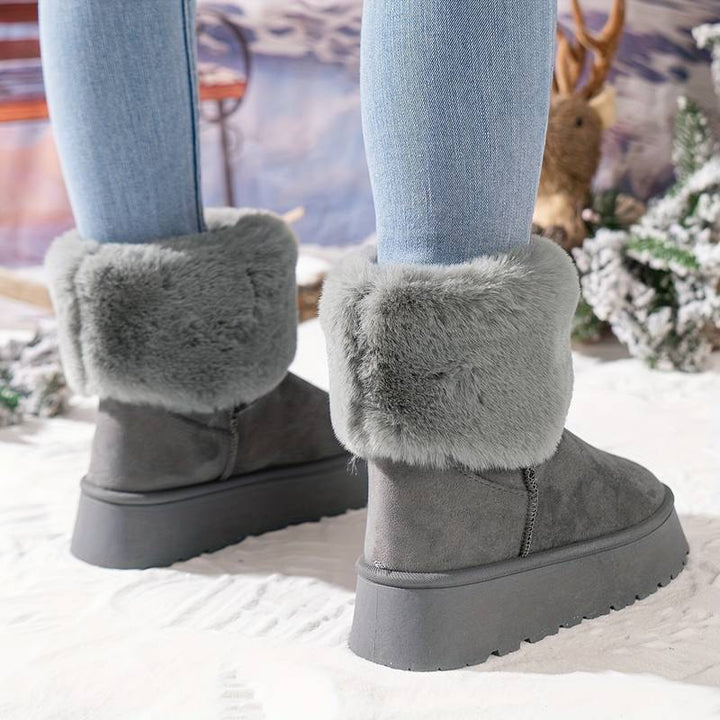 Bottines de neige en peluche pour femmes