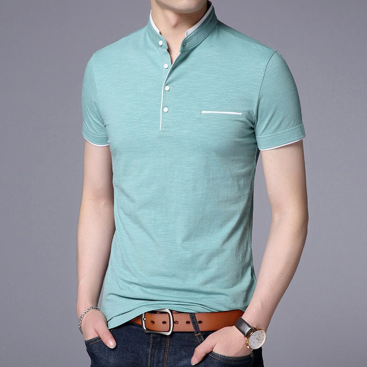 Polo homme en coton à manches courtes et col moderne - Álvaro