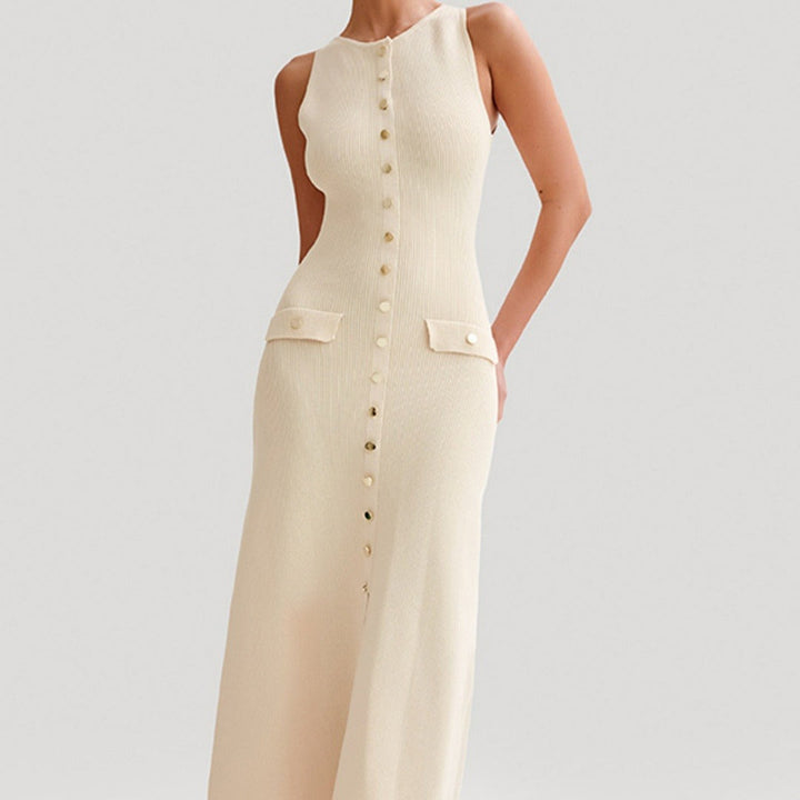 Robe longue sans manches pour femme - Élodie