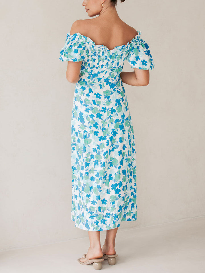 Mae - Robe midi estivale fraîche à motifs floraux