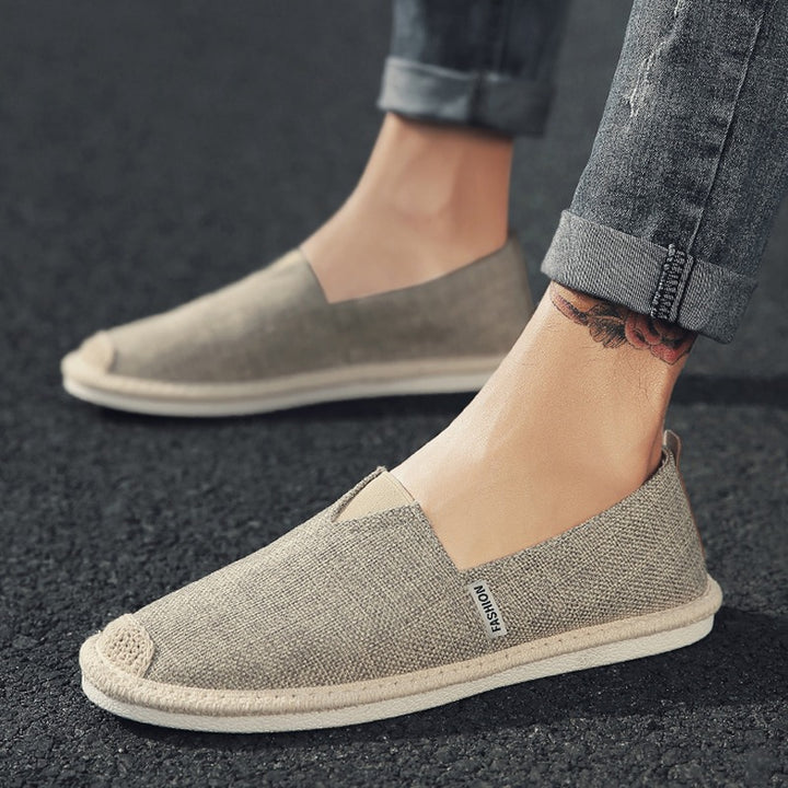 Mocassins en lin respirant pour hommes, style décontracté - Damien