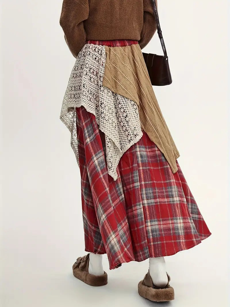 Jupe trapèze longue et asymétrique, élégante et moderne, parfaite pour un look féminin et branché