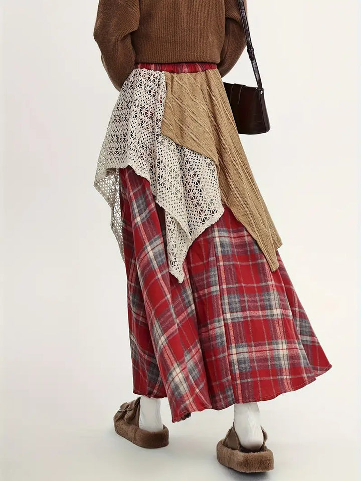 Jupe trapèze longue et asymétrique, élégante et moderne, parfaite pour un look féminin et branché