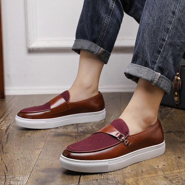 Mocassins en cuir et toile pour hommes, décontractés et élégants - Dario